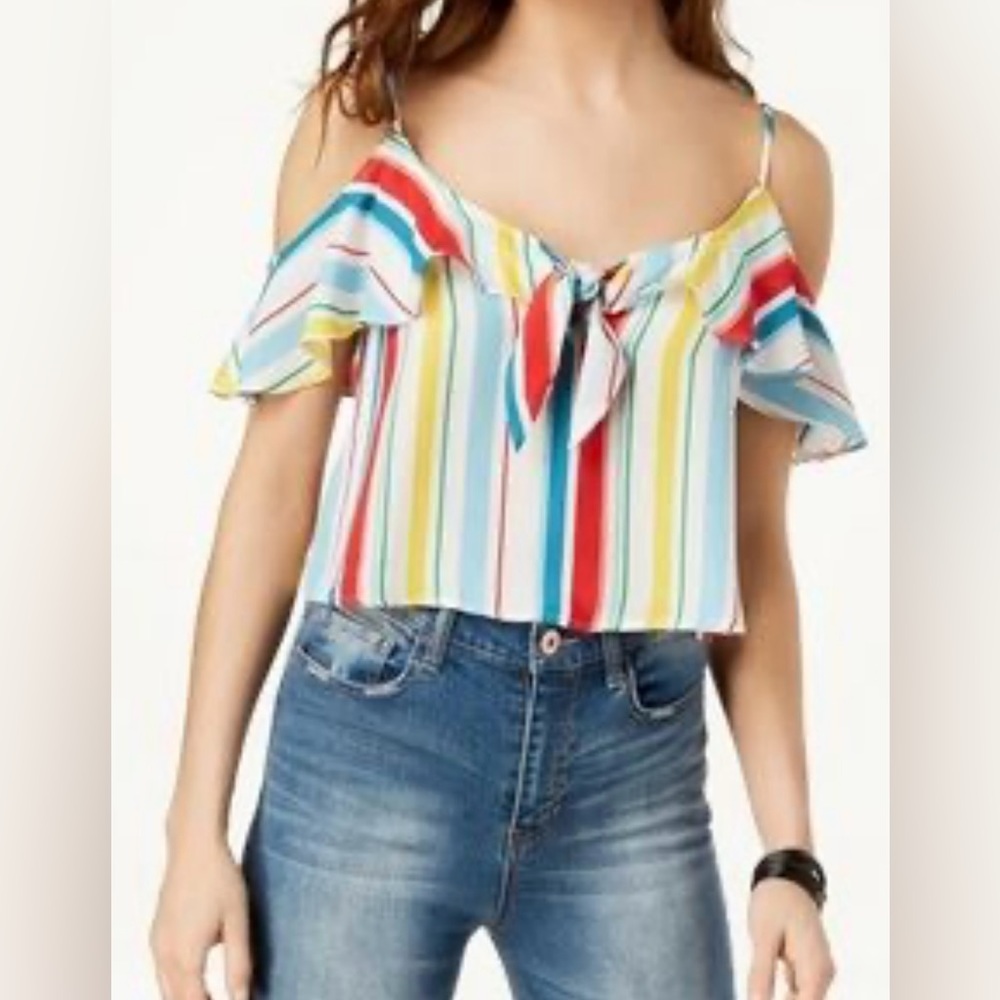 XOXO Women’s Multi Color Crop Top Size Large